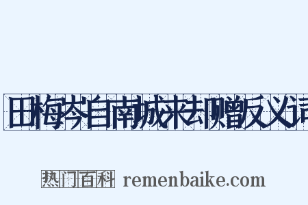 田梅岑自南城来却赠反义词是什么意思的图片